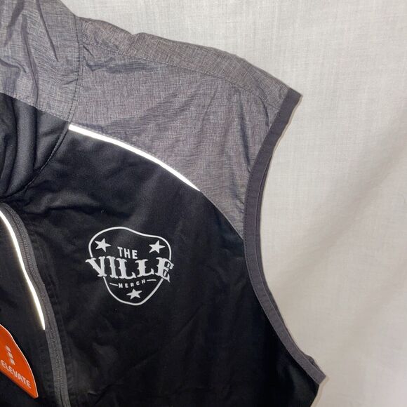 Elevate Athletic Vest Men’s Size Medium Black Gray Zip Front Pockets NWT - Picture 4 of 12